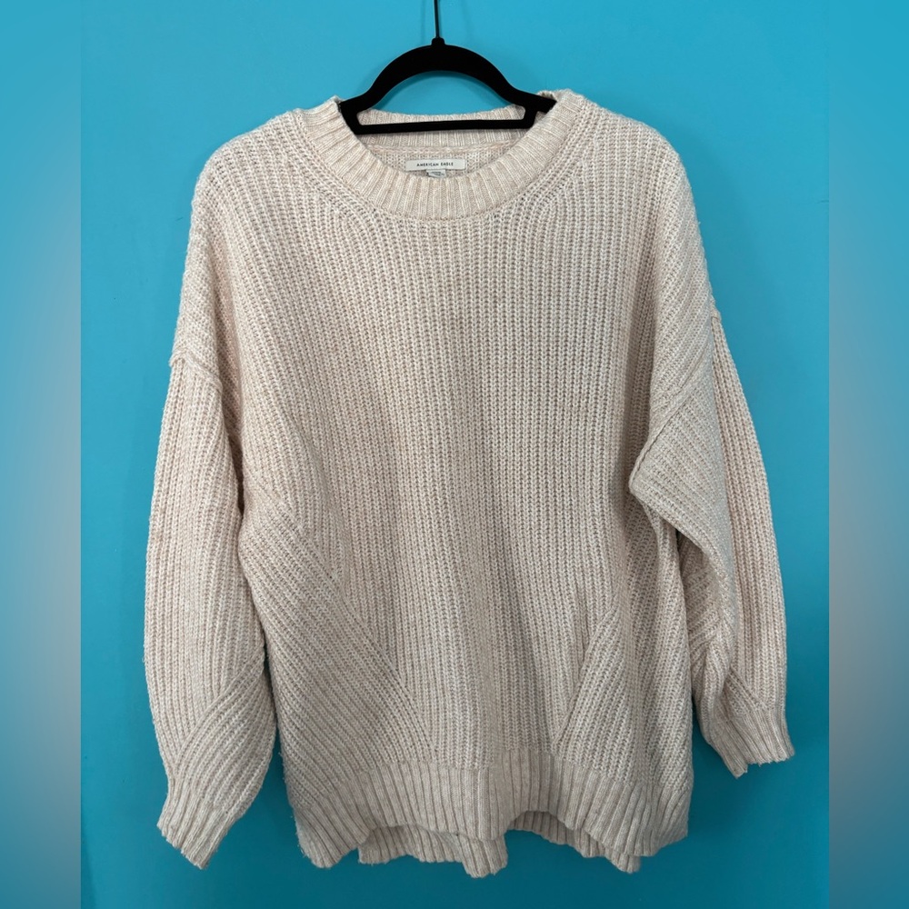American Eagle Outfitters Cream Knit Sweater